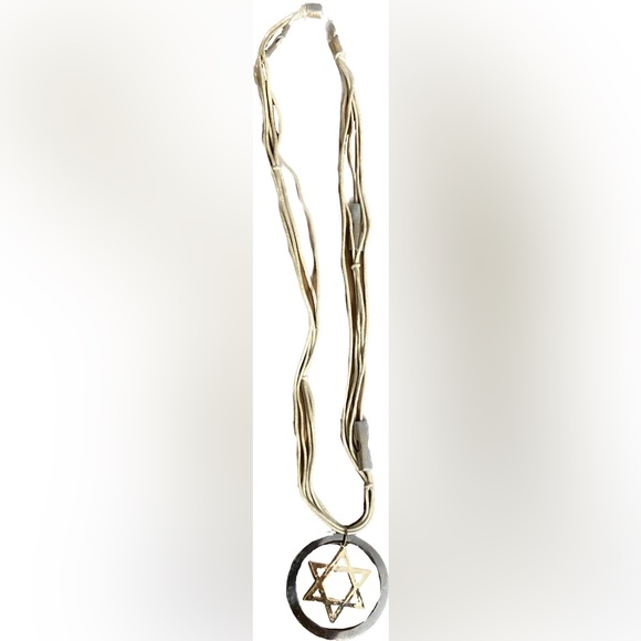 Rope David’s Star Necklace with metal detailing - Picture 4 of 4